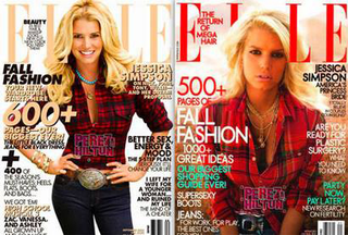 Illustration for article titled Jessica Simpson's Elle Cover: Waist Not, Want Not